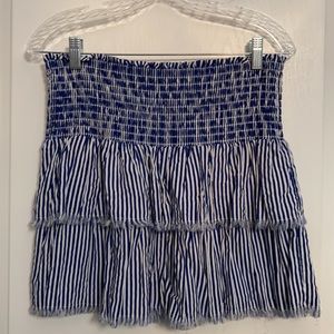 Aerie Blue and White Striped Skirt